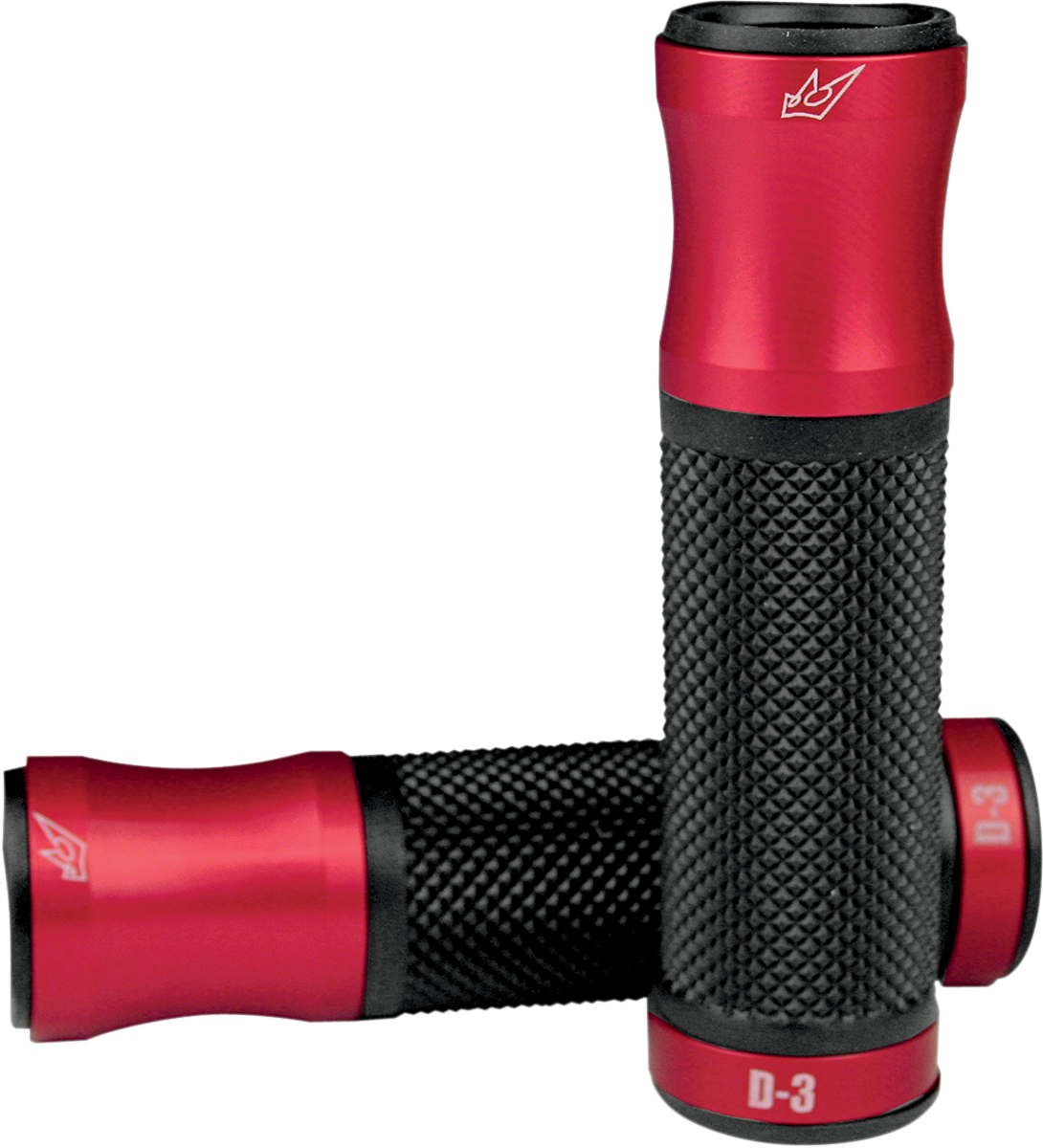 DRIVEN RACING Grips - D3 - 1" - Red/Black D3RD2
