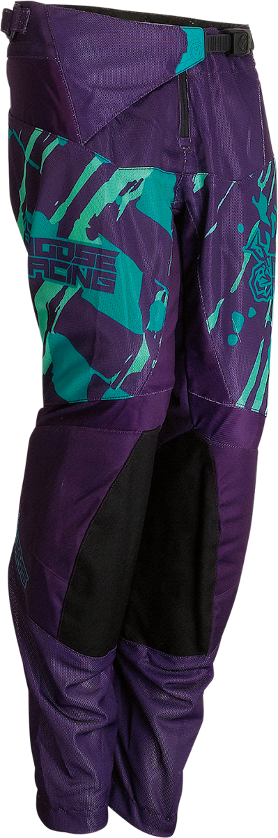 MOOSE RACING Pantalones Agroid para jóvenes - Púrpura/Verde azulado - 18 2903-2171