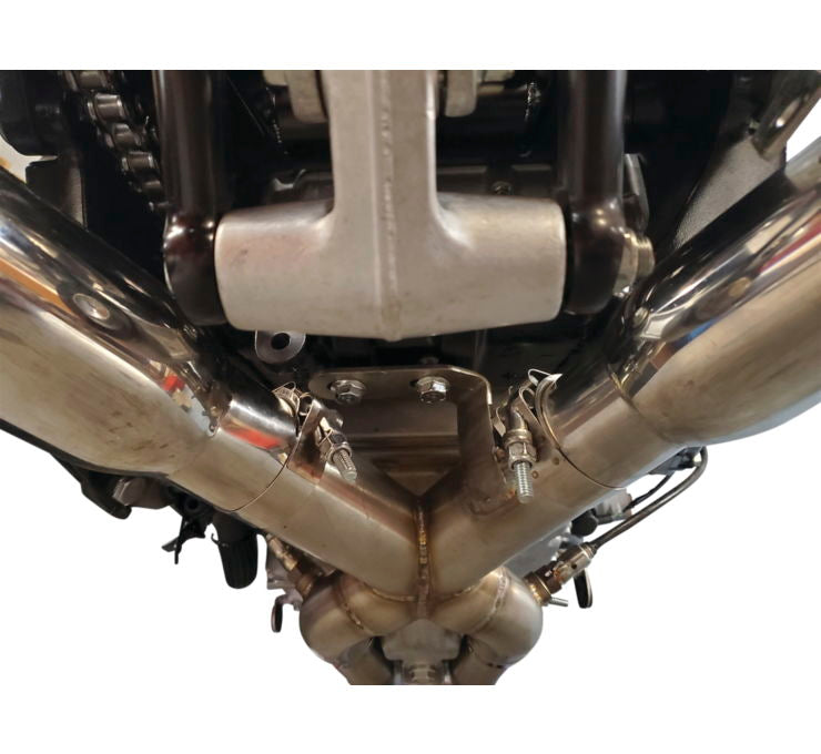 Voodoo Shorty Exhaust ,Black Exhaust dual slip on Hayabusa 22-23 G3 VEBUSAM2CDB