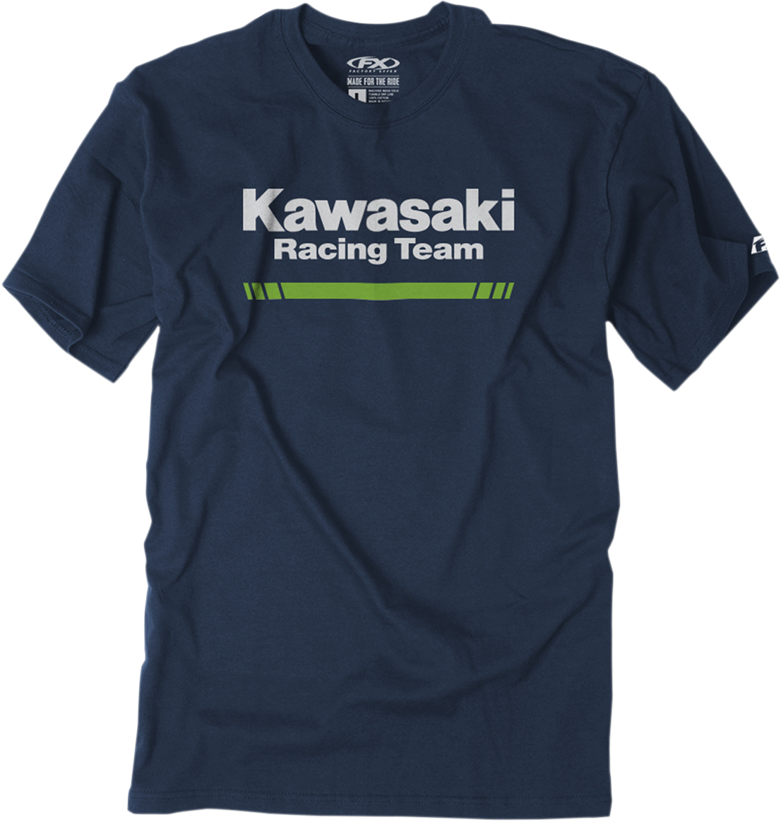 FACTORY EFFEX Kawasaki Camiseta a rayas - Azul marino - Grande 22-87104