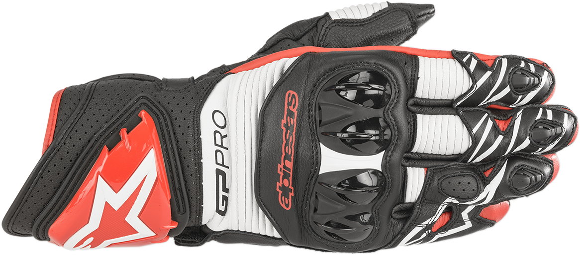 ALPINESTARS GP Pro R3 Gloves - Black/White/Bright Red - Small 3556719-1304-S