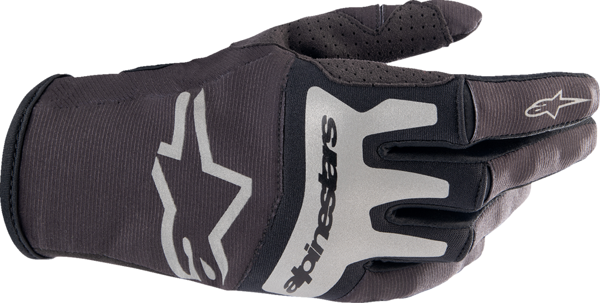 ALPINESTARS Techstar Gloves - Black/Brushed Silver - Large 3561023-1419-L