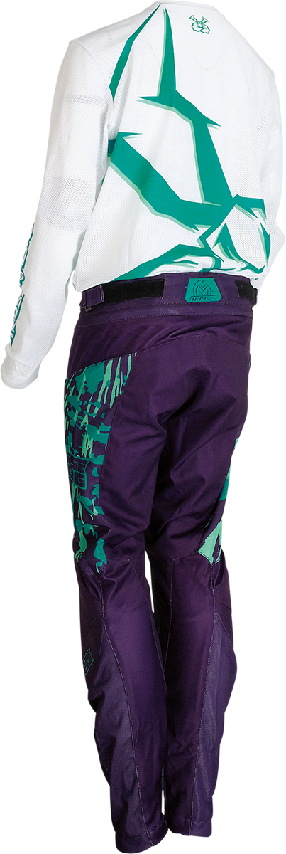 MOOSE RACING Pantalones Agroid para jóvenes - Púrpura/Verde azulado - 18 2903-2171