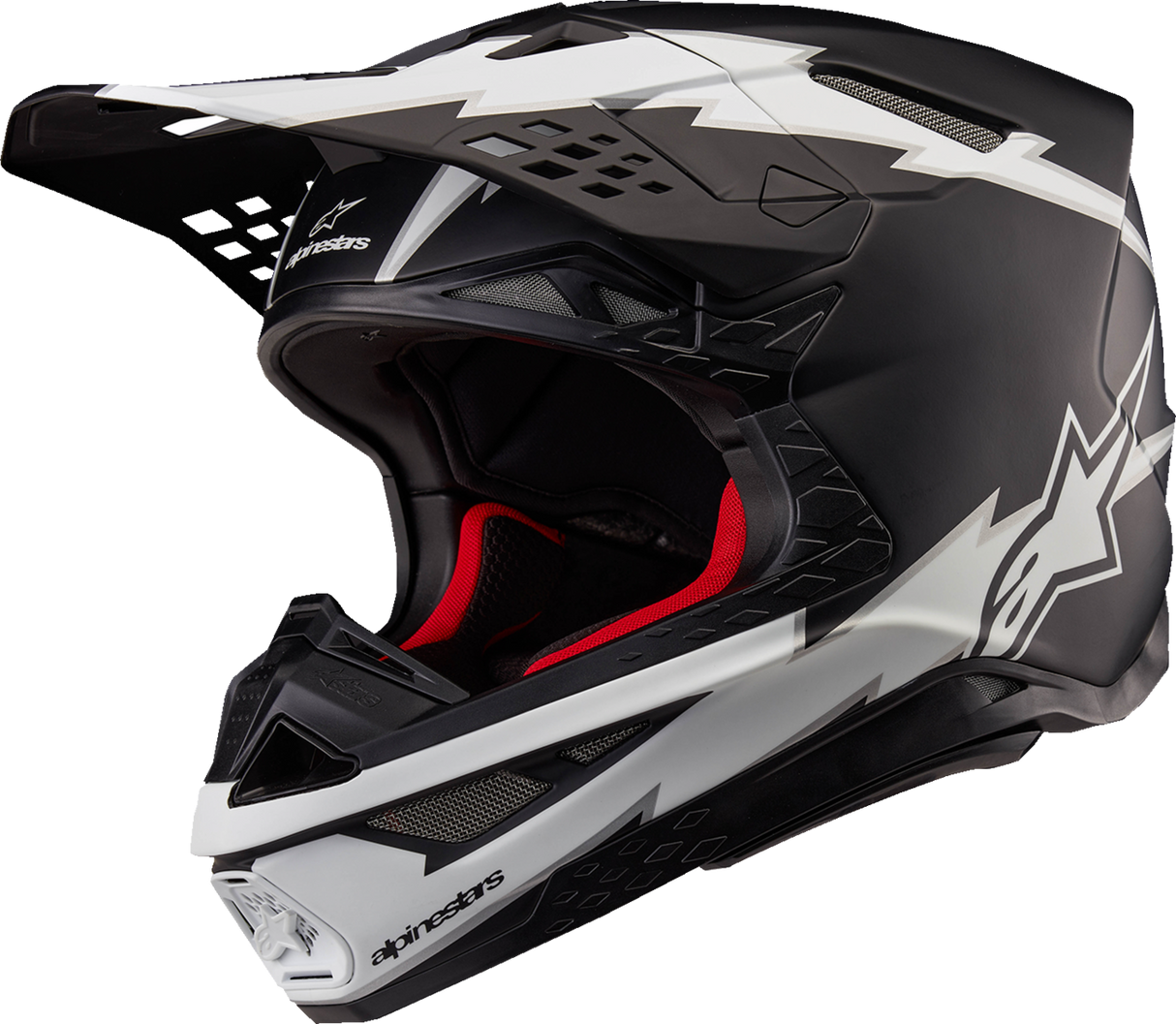 Casco ALPINESTARS Supertech M10 - Ampress - MIPS - Negro mate/Blanco - Pequeño 8300823-1121-S