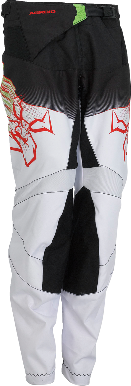 MOOSE RACING Pantalones Agroid para jóvenes - Verde/Rojo/Negro - 28 2903-2278