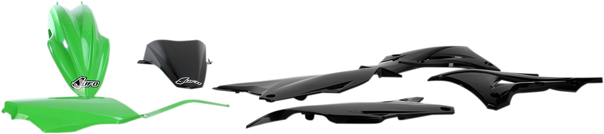 Kit de carrocería de repuesto UFO - Verde/Blanco/Negro KAKIT222-PC