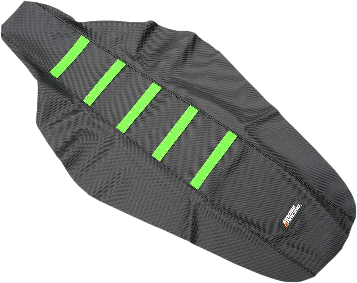 Funda de asiento acanalada MOOSE RACING - Funda negra/Costillas verdes - Kawasaki KXF45016-334RT