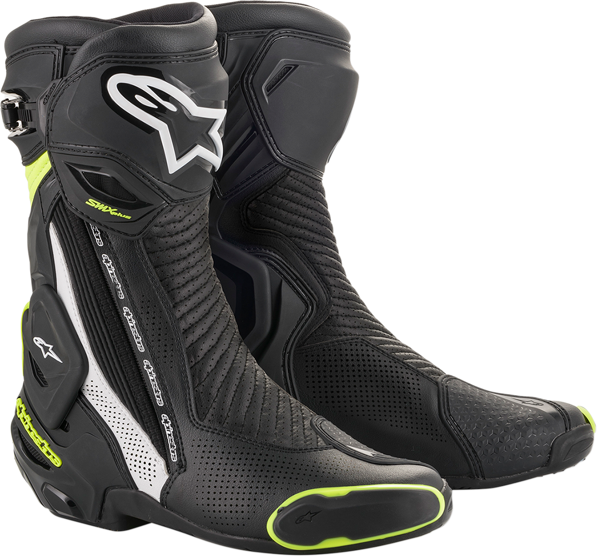 Botas con ventilación ALPINESTARS SMX+ - Negro/Blanco/Amarillo - US 10.5 / EU 45 2221119-125-45