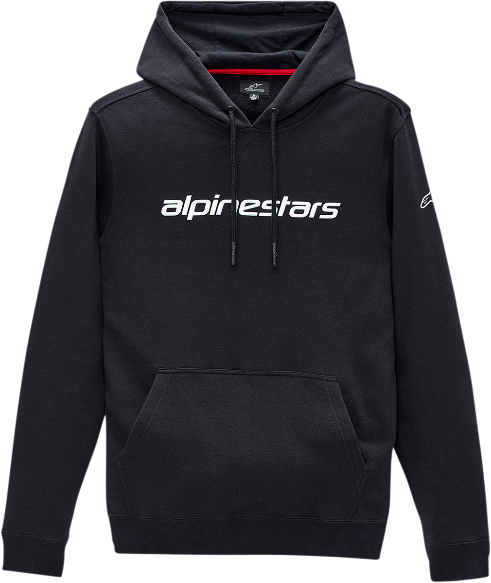 Sudadera con capucha ALPINESTARS Linear - Negro/Blanco - Grande 12135167010L