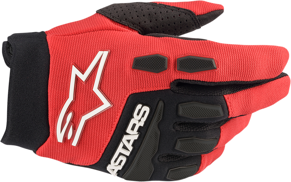 Guantes ALPINESTARS Youth Full Bore - Rojo brillante/Negro - Grande 3543622-3031-L