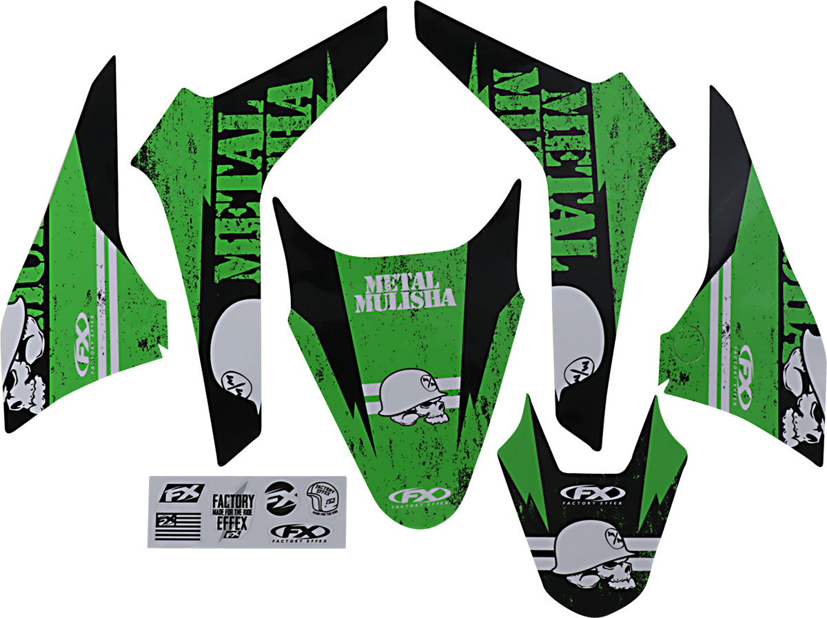 Kit gráfico FACTORY EFFEX Metal Mulisha - Kawasaki 23-11112
