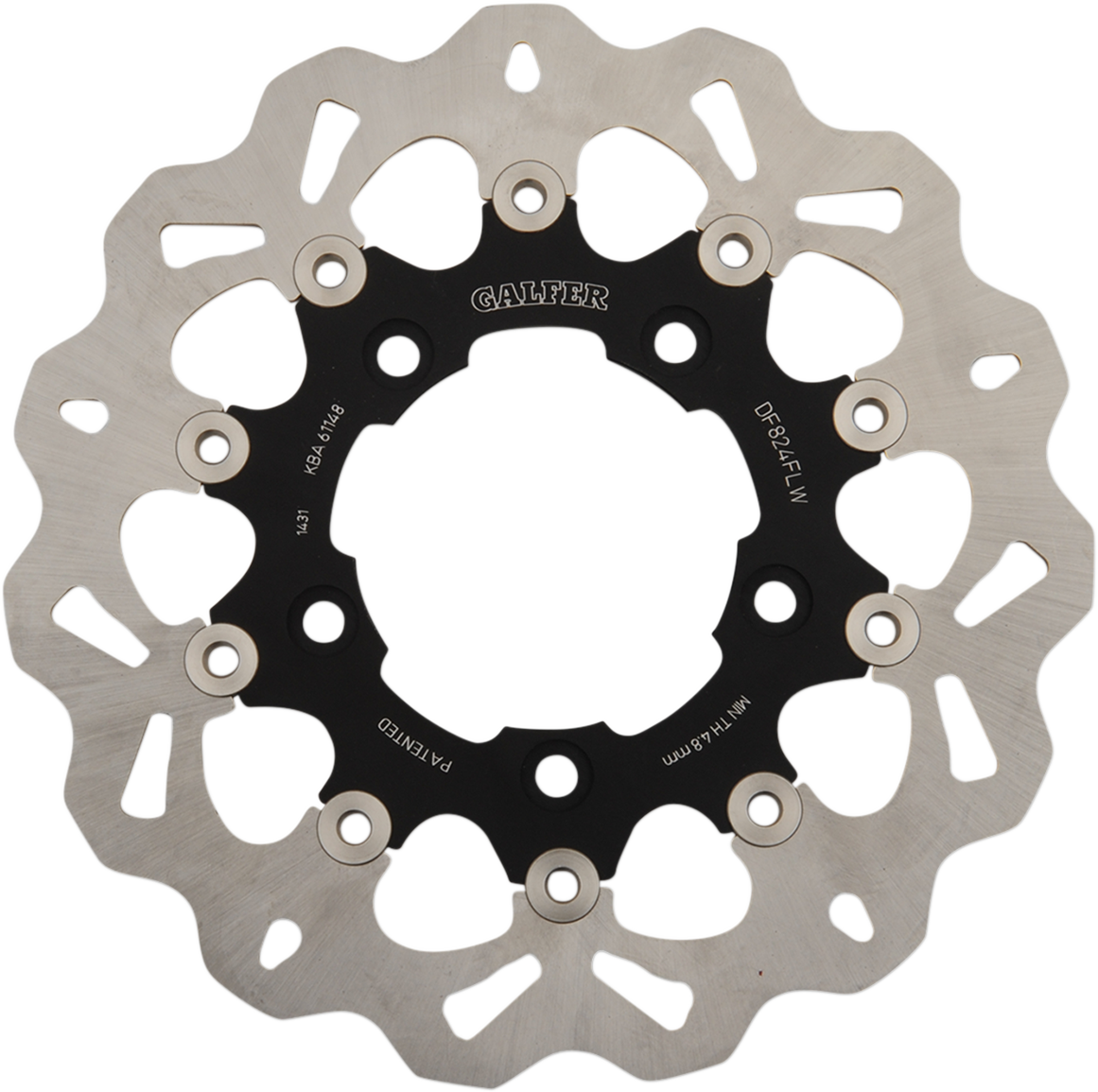 GALFER Wave® Brake Rotor - Rear - Black Carrier DF824CW