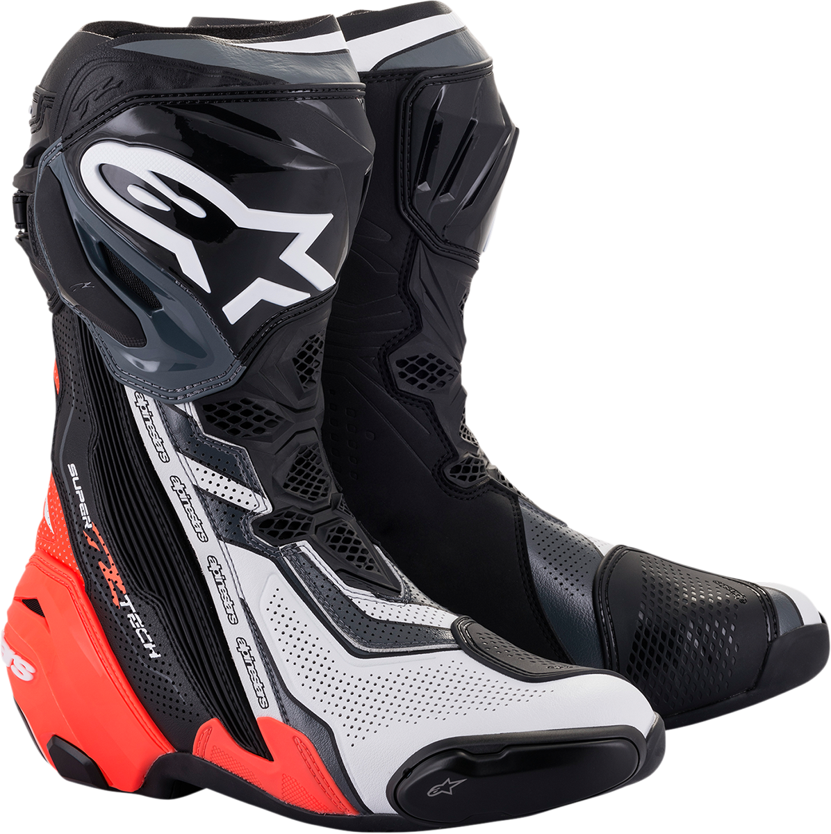Botas ALPINESTARS Supertech V - Negro/Rojo/Blanco/Gris - US 9 / EU 43 2220121-1329-43