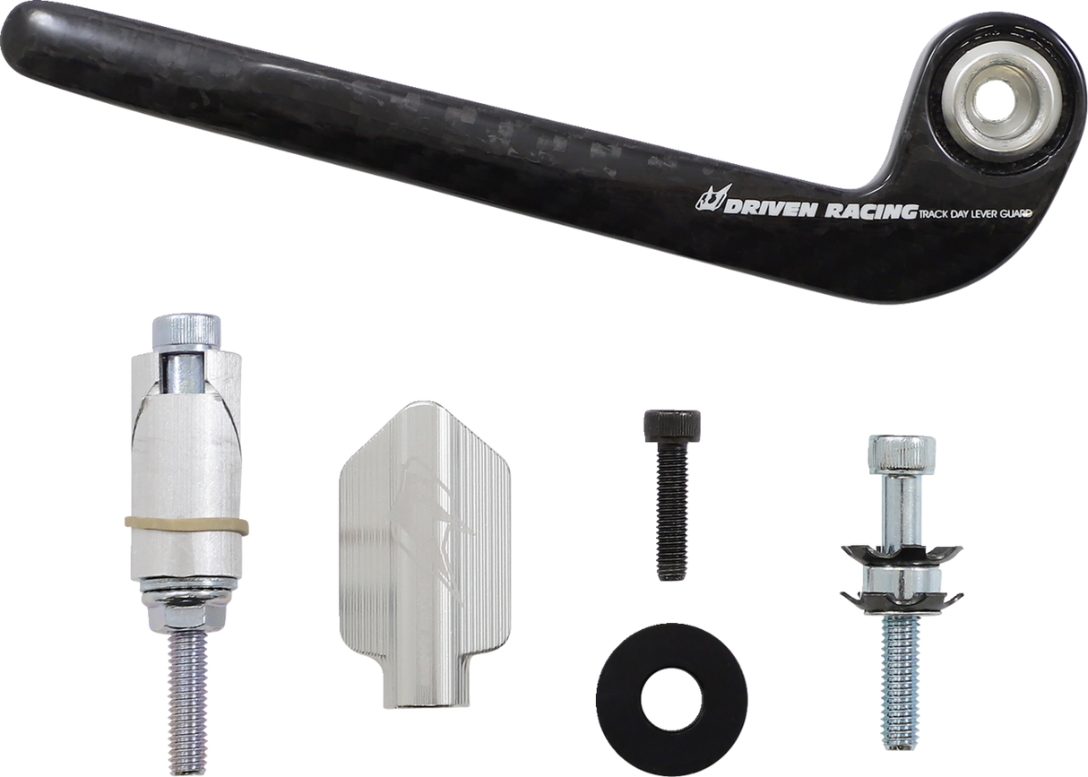 DRIVEN RACING Protector de maneta - Fibra de carbono - Embrague - Plata DCTDLG-2-SL
