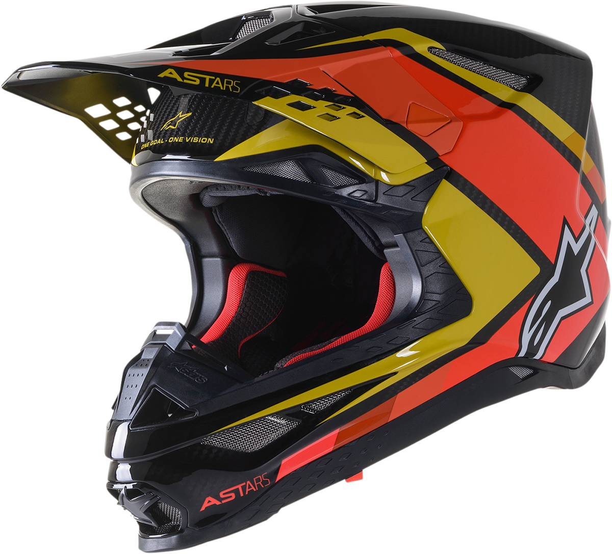 Casco ALPINESTARS Supertech M10 - Meta 2 - MIPS - Negro/Amarillo/Naranja - Grande 8300422-1549-LG