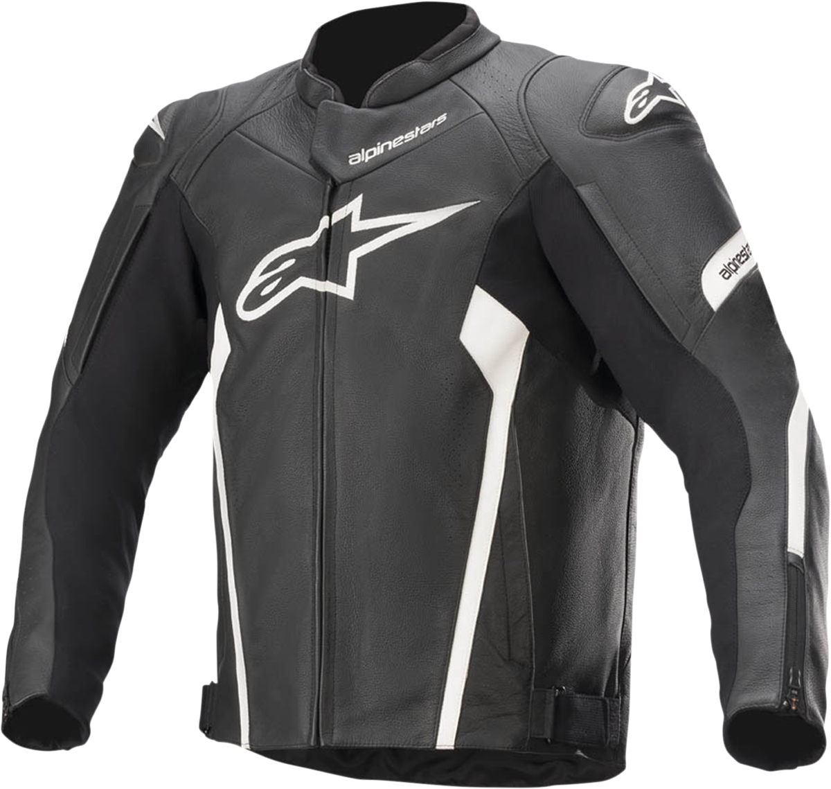 Chaqueta de cuero ALPINESTARS Faster v2 - Negro/Blanco - US 42 / EU 52 3103521-12-52