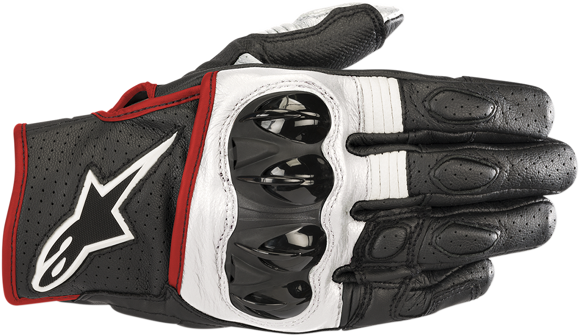 Guantes ALPINESTARS Celer V2 - Negro/Blanco/Rojo Fluo - 2XL 3567018-1231-2X