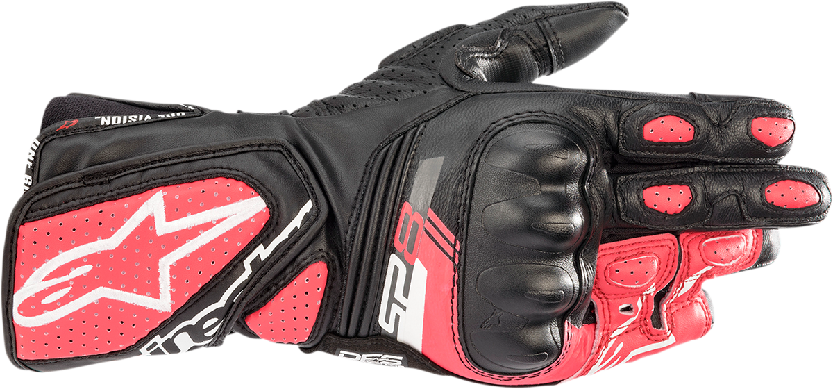 Guantes ALPINESTARS Stella SP-8 V3 - Negro/Blanco/Rosa Diva - Grande 3518321-1832-L