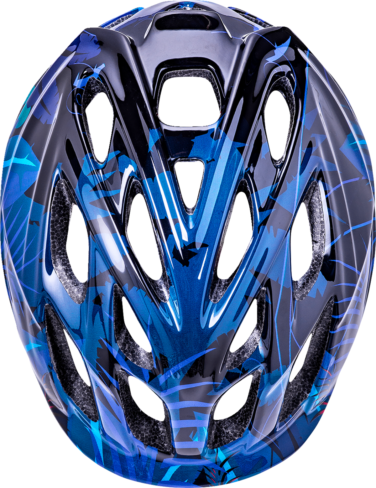 Casco iluminado KALI Child Chakra - Jungle - Azul brillante - Pequeño 221022225