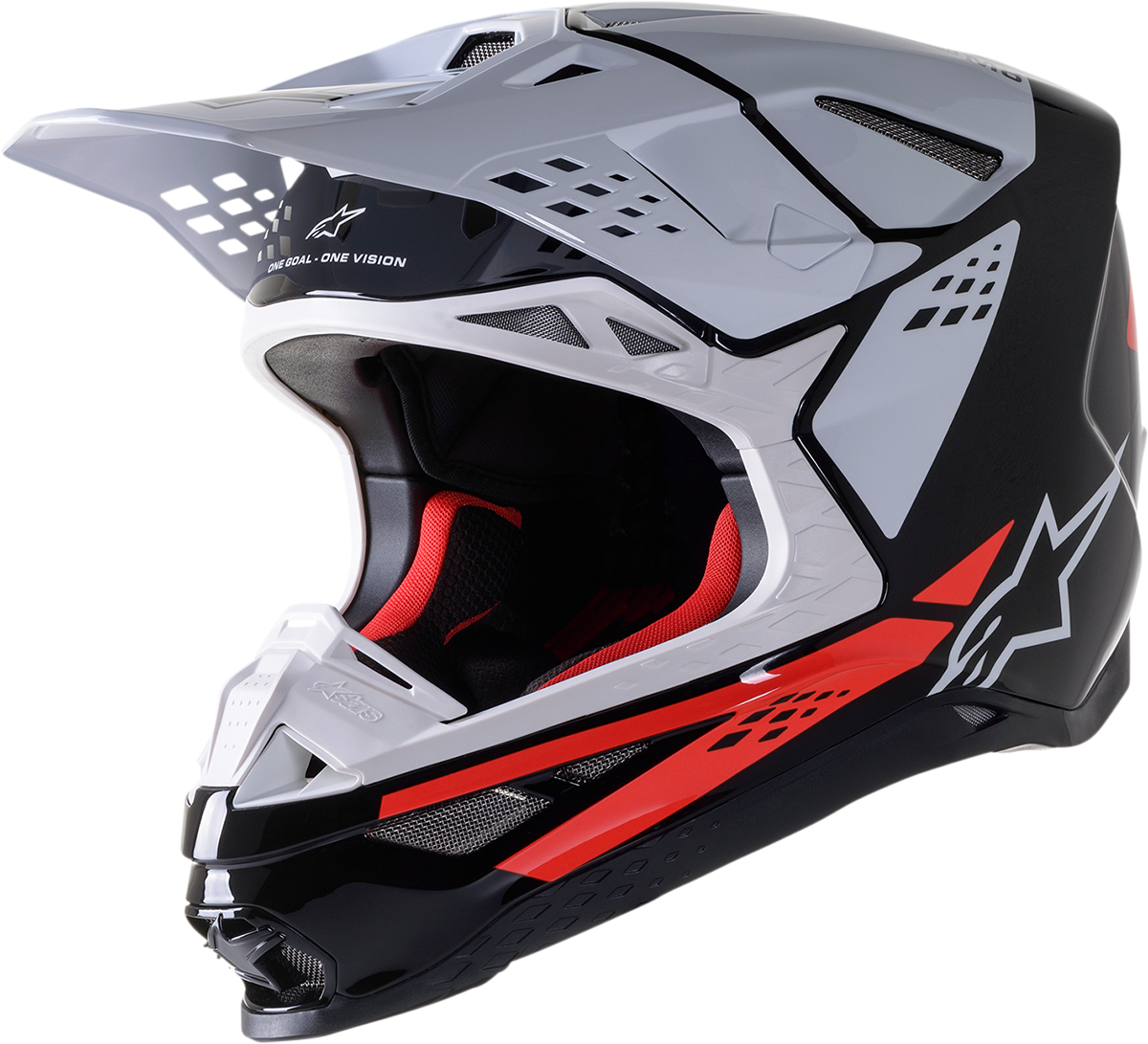 Casco ALPINESTARS Supertech M8 - Fábrica - Negro/Blanco/Rojo - 2XL 8302922-1233-2X