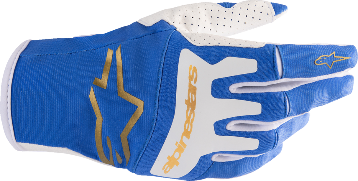 ALPINESTARS Techstar Gloves - UCLA Blue/Rushed Gold - Large 3561023-7265-L