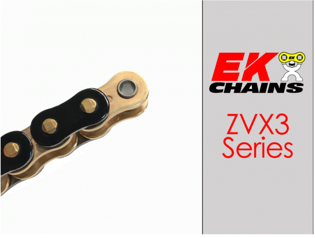 Cadena ek 525 serie zvx3 cadena zx-ring 120 eslabones negro