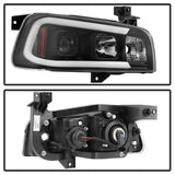 Spyder Dodge Charger 06-10 Projector Headlights - LED Light Bar - Black PRO-YD-DCH05V2-LB-BK 5085245