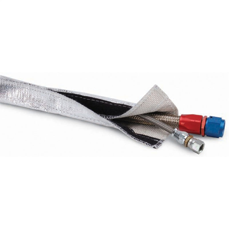 DEI Heat Shroud 1in I.D. x 3ft - Aluminized Sleeving - Hook and Loop Edge 10405