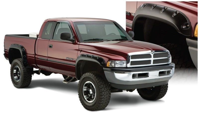 Bushwacker 94-01 Dodge Ram 1500 Fleetside Pocket Style Flares 4pc 78.0/96.0in Bed - Black 50908-02