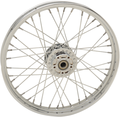 DRAG SPECIALTIES Front Wheel - Single Disc/No ABS - Chrome - 21"x2.15" - '08-'17 FXD N/F FXDWG MODELS 64389A