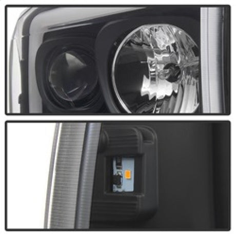 Spyder 99-04 Ford F250 Super Duty Projector Headlights - Light Bar - Black PRO-YD-FF25099V2-LB-BK 5084491