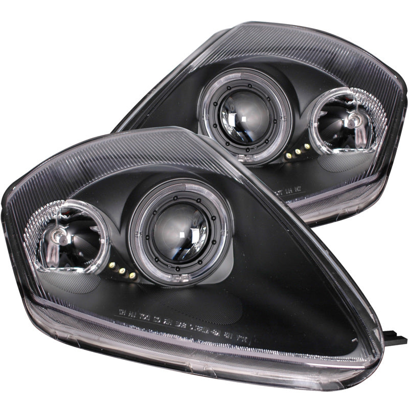 ANZO 2000-2005 Mitsubishi Eclipse Projector Headlights w/ Halo Black 121332