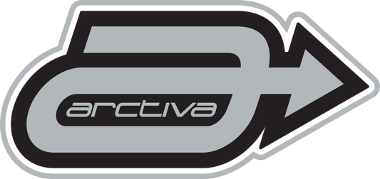 ARCTIVA Arctiva 'a' Logo Decal - Black/Silver - 50 pack 4320-0464