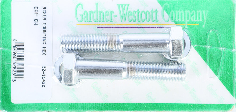 GARDNERWESTCOTT Riser Bolts Chrome Hex Cap 1/2-13 X 2 3/4 Coarse Thread 02-11430
