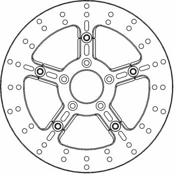 MOTO-MASTER Brake Rotor - Front - Adrian 112311-PU