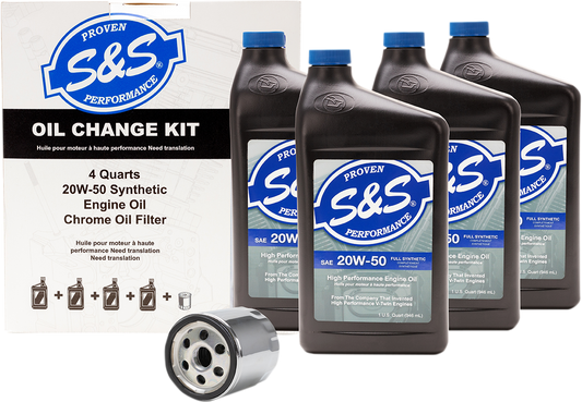 S&S CYCLE Oil Change Kit for Twin Cam 153969