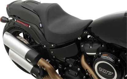 DRAG SPECIALTIES EZ-Solo Seat - Smooth - Solar-Reflective Leather - FXFB '18-'22 ACT EZ-ON STYLE 0802-1127