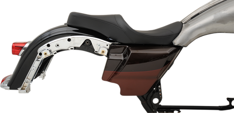 DRAG SPECIALTIES Low Touring Seat - Mild Stitched - Yaffe Tanks - FL '18-'22 0801-1069