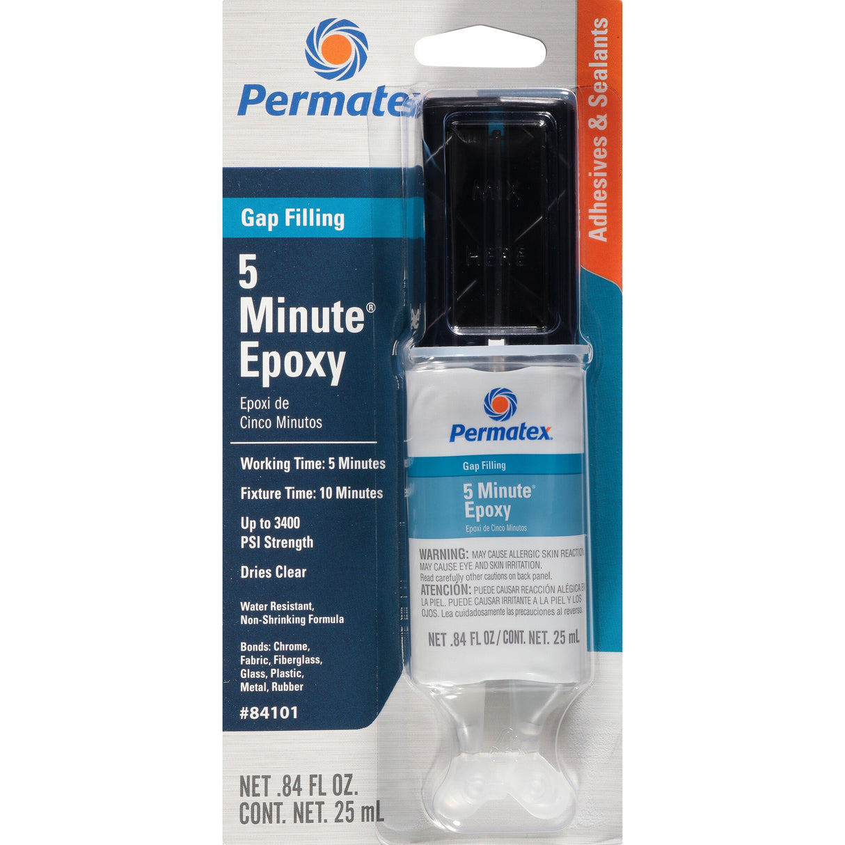 PERMATEX5 Min. General Purpose Epoxy 0.84 Fl. Oz 6/Case84101