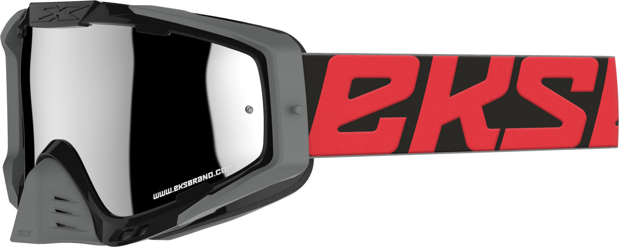 EKS BRAND Outrigger Goggle Black/Red W/Silver Mirror 067-60110