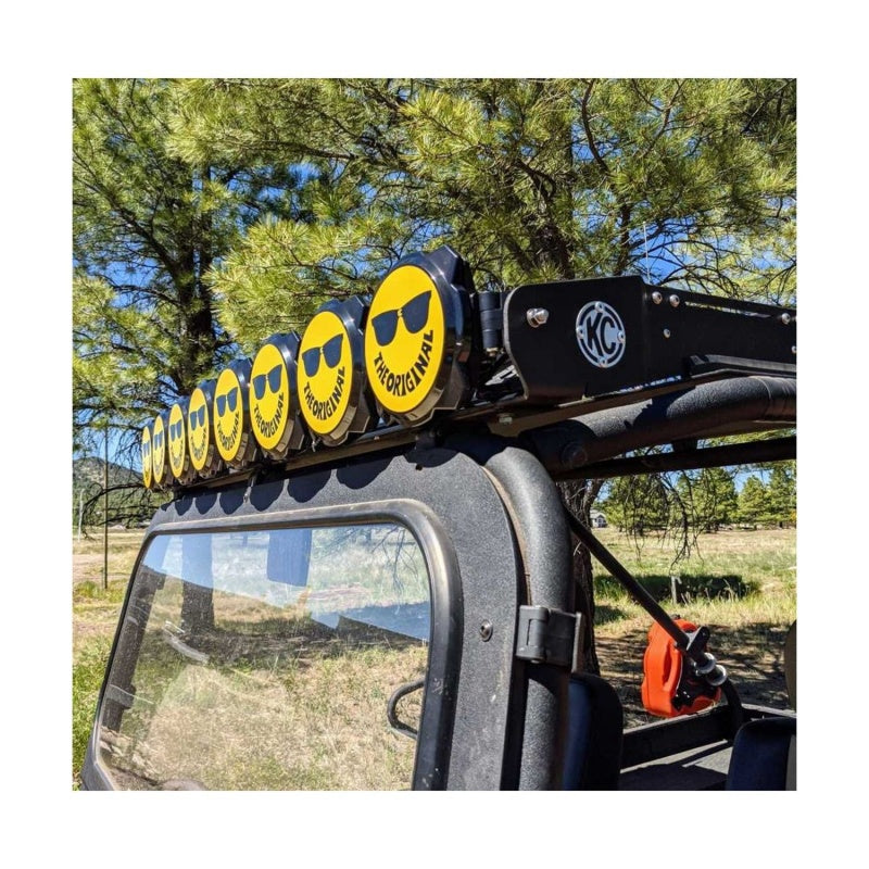 KC HiLiTES 6in. Hard Cover for Gravity Pro6 LED Lights (Single) - Smiley Face- Yellow/Black KC Logo 5114