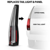 ANZO 2007-2014 Cadillac Escalade Led Taillights Red/Clear 311296