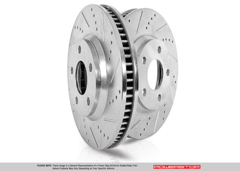 Power Stop 20-21 Chevrolet Corvette Rear Evolution Drilled & Slotted Rotor - Pair AR82203XPR