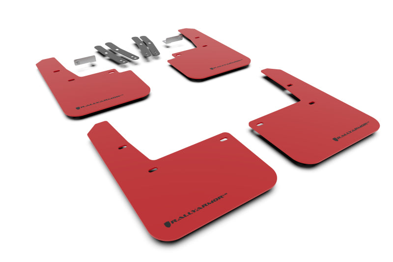 Rally Armor 2018-21 Hyundai Kona Red UR Mud Flap Black Logo MF63-UR-RD/BLK