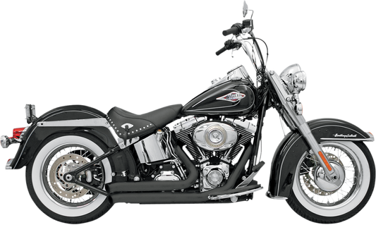 BASSANI XHAUST FireSweep Exhaust - Black - Softail 12123D