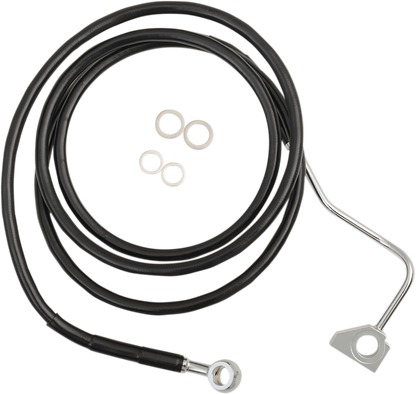 DRAG SPECIALTIES Brake Line - Front (Upper) - Black 614220-BLK