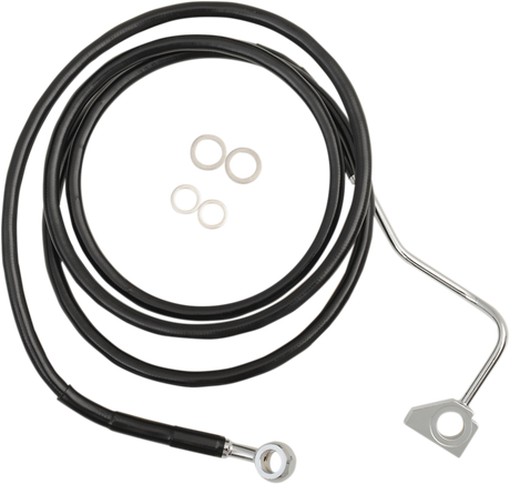 DRAG SPECIALTIES Brake Line - Front (Upper) - Black 614220-BLK