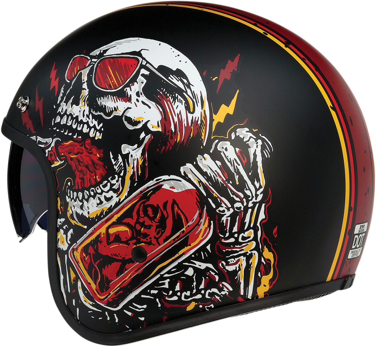 Z1R Saturn Helmet - Devil Made Me - Black/Red - 2XL 0104-2821