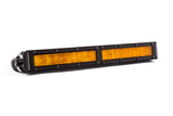 Diode Dynamics 12 In LED Light Bar Single Row Straight - Amber Wide Each Stage Series DD5045S