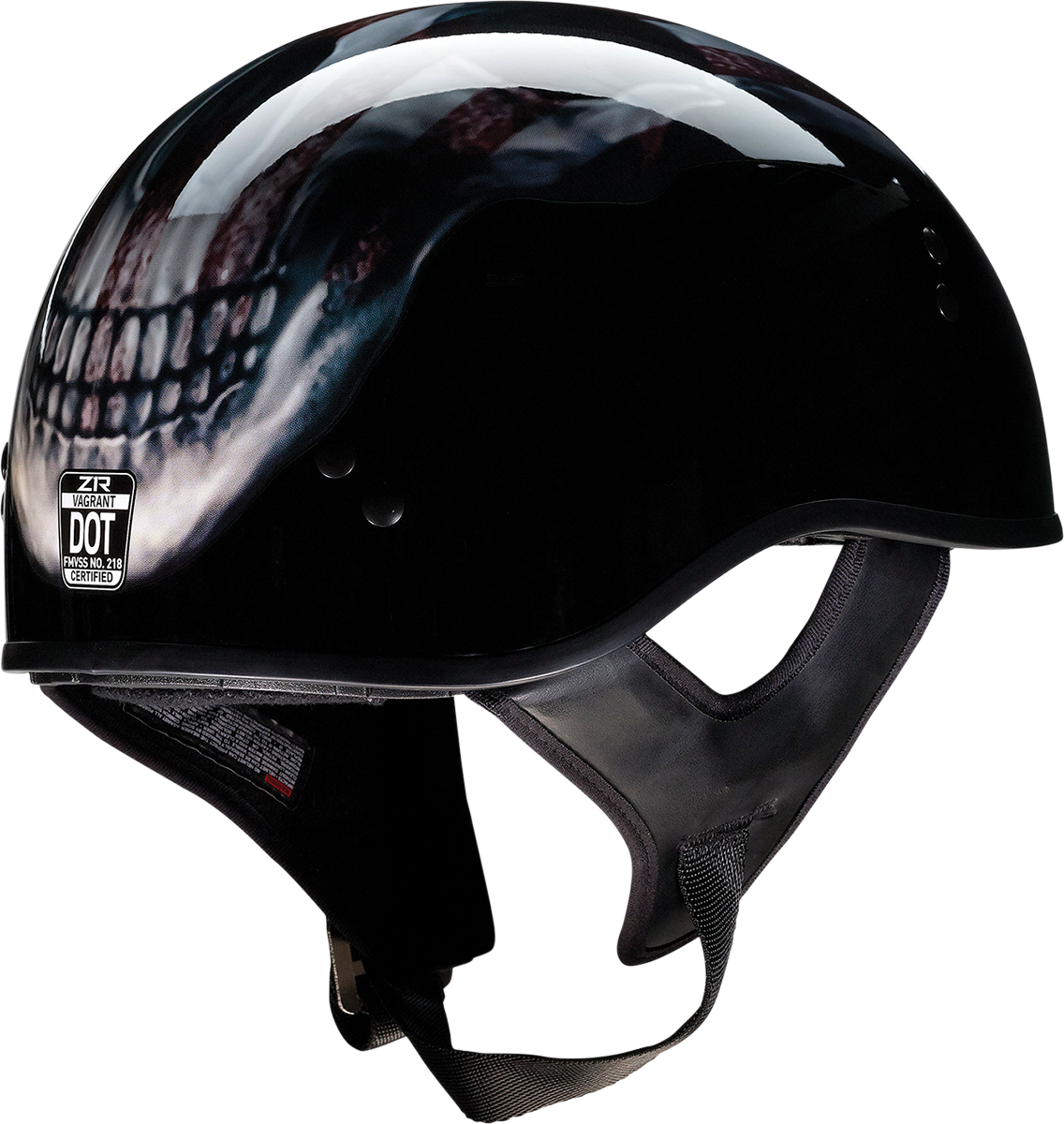 Z1R Vagrant Helmet - USA Skull - Black - Small 0103-1308